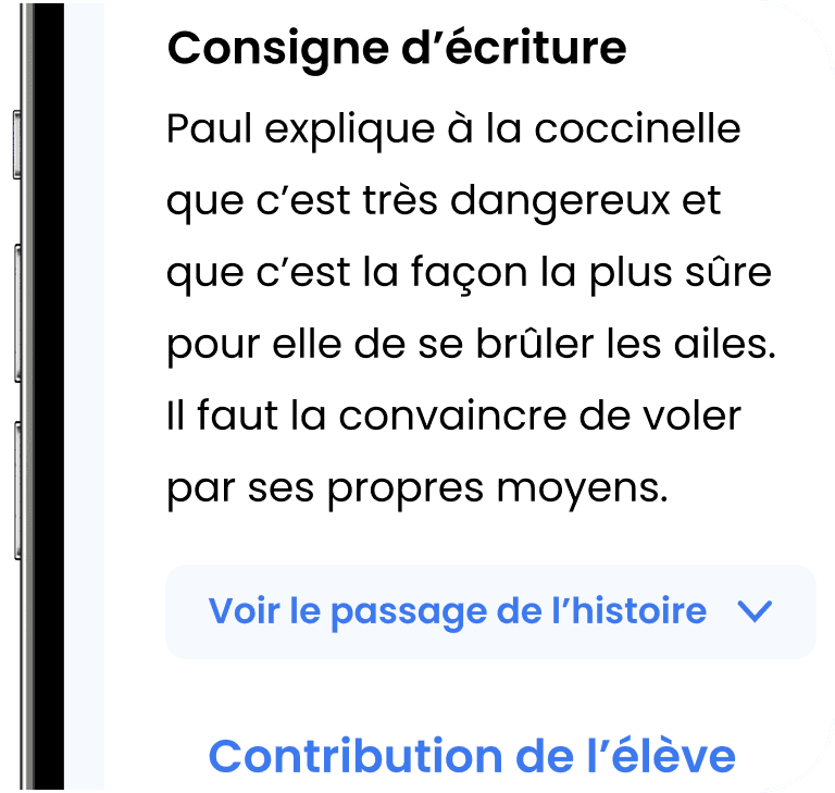In Plume, the writing prompt for a chapter.