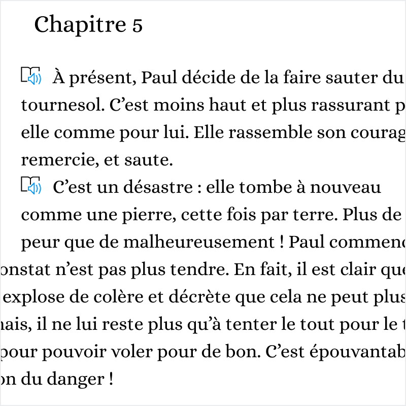 A chapter where every paragraph carries its own play button.